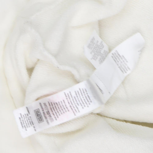 Topman Ivory Pullover Hoodie, Men's M, Cotton, Hooded