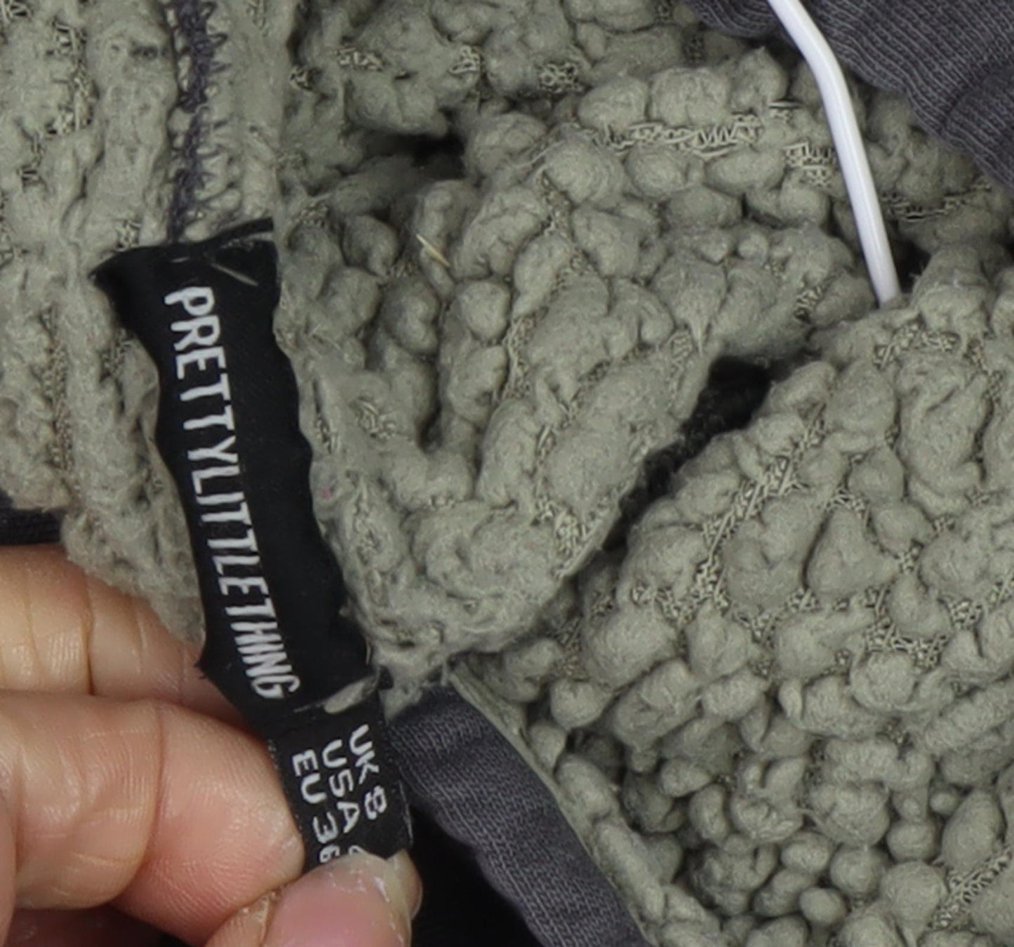 PrettyLittleThing Women's Black Full Zip Hoodie Size 8