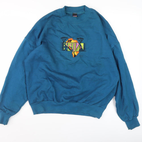 Dash Unisex Adults Blue Pullover Sweatshirt Size 18