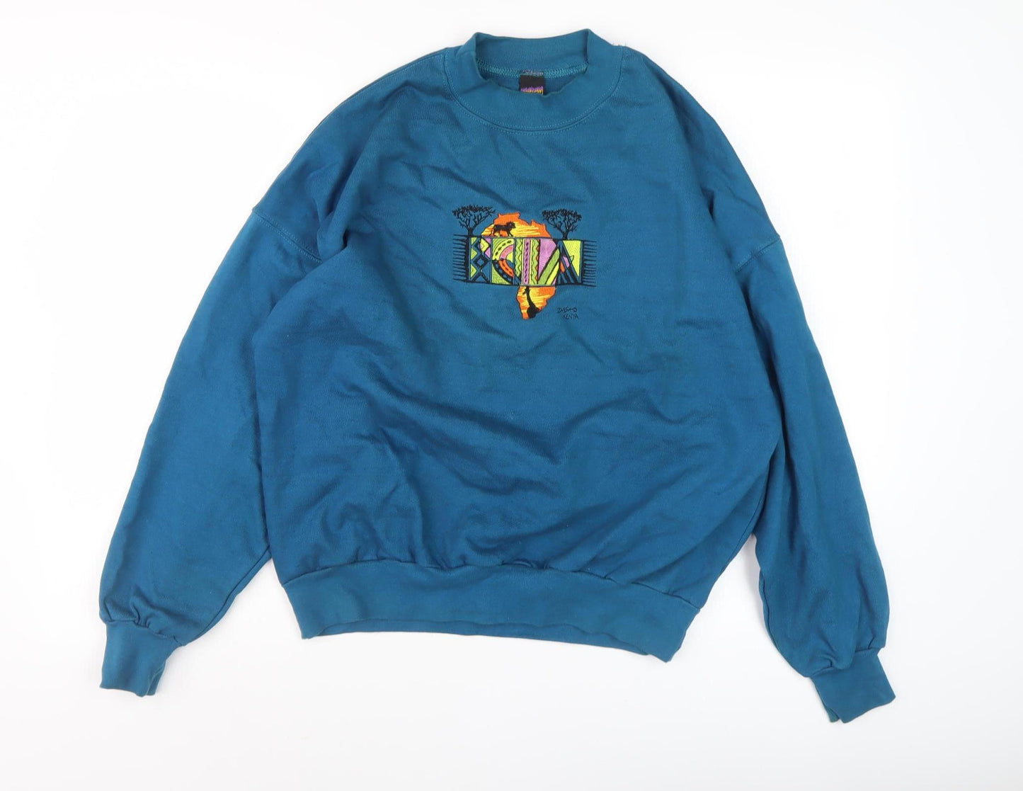 Dash Unisex Adults Blue Pullover Sweatshirt Size 18