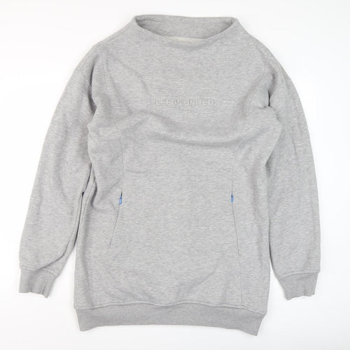 Leeds United Grey Pullover Sweatshirt, Unisex, Size 16