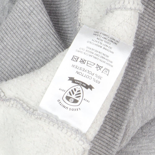 Leeds United Grey Pullover Sweatshirt, Unisex, Size 16