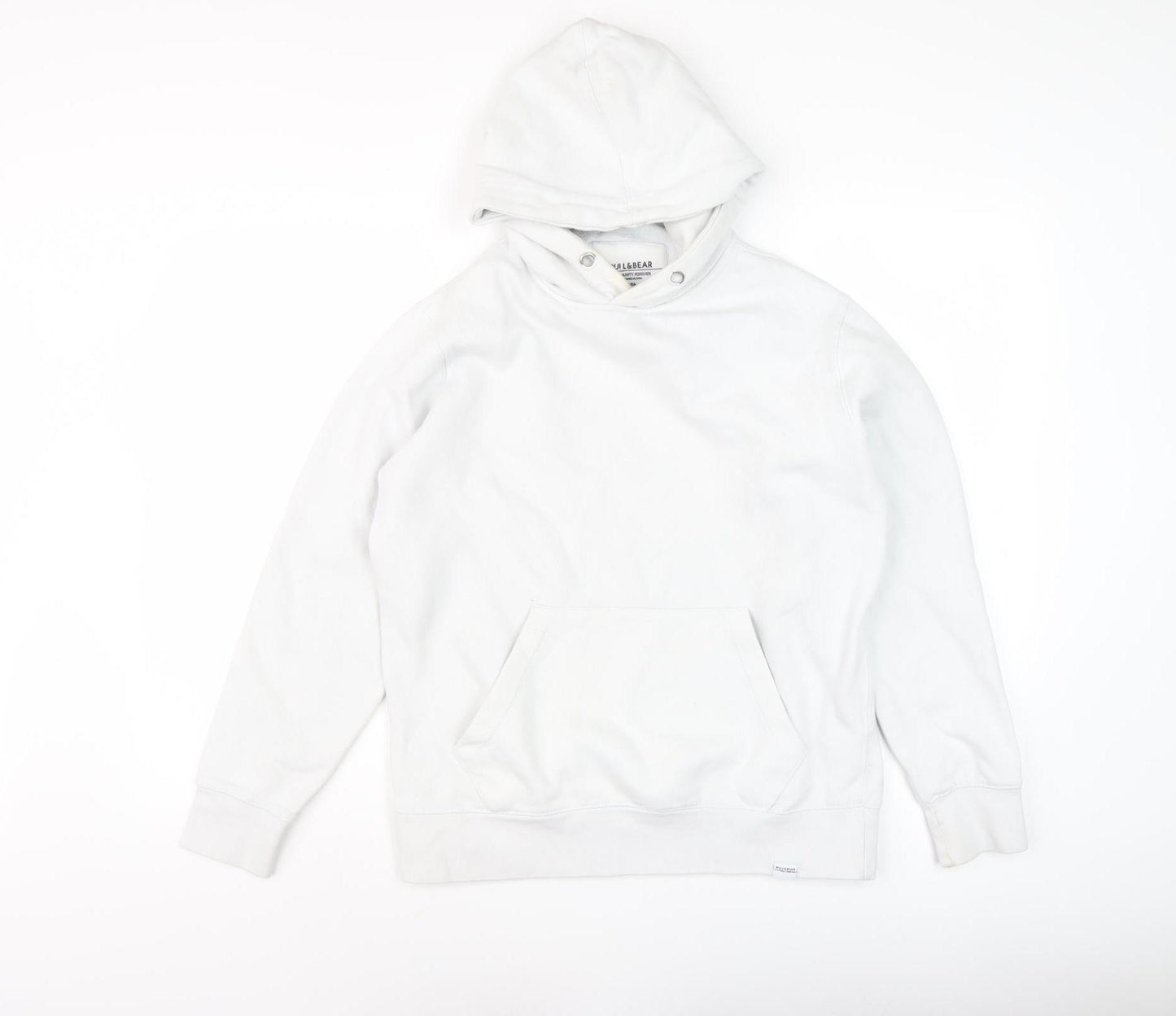 Pull & Bear Men's White S Pullover Hoodie