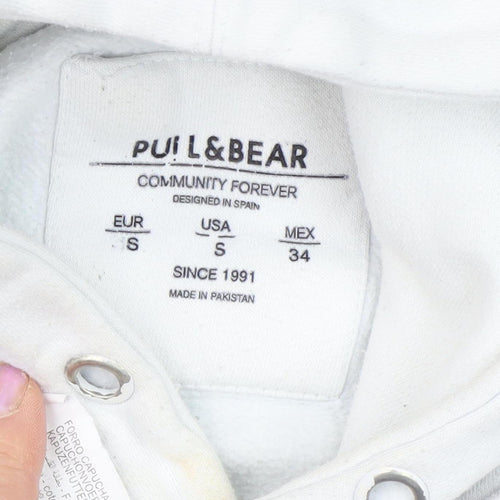 Pull & Bear Men's White S Pullover Hoodie