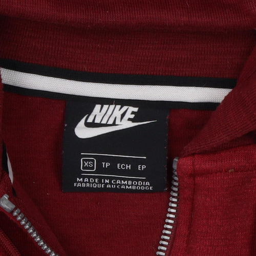 Nike Men's Red Full Zip Hoodie XS