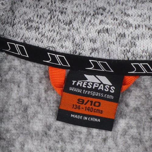 Trespass Boys Grey Fleece Jacket, Size 9-10 Years