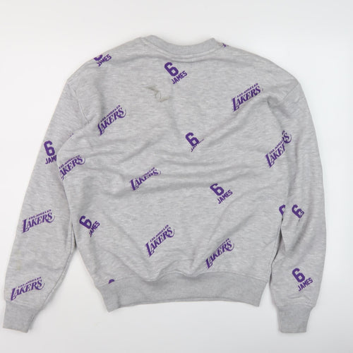 NBA Men's Grey S Lakers Graphic Pullover Sweatshirt