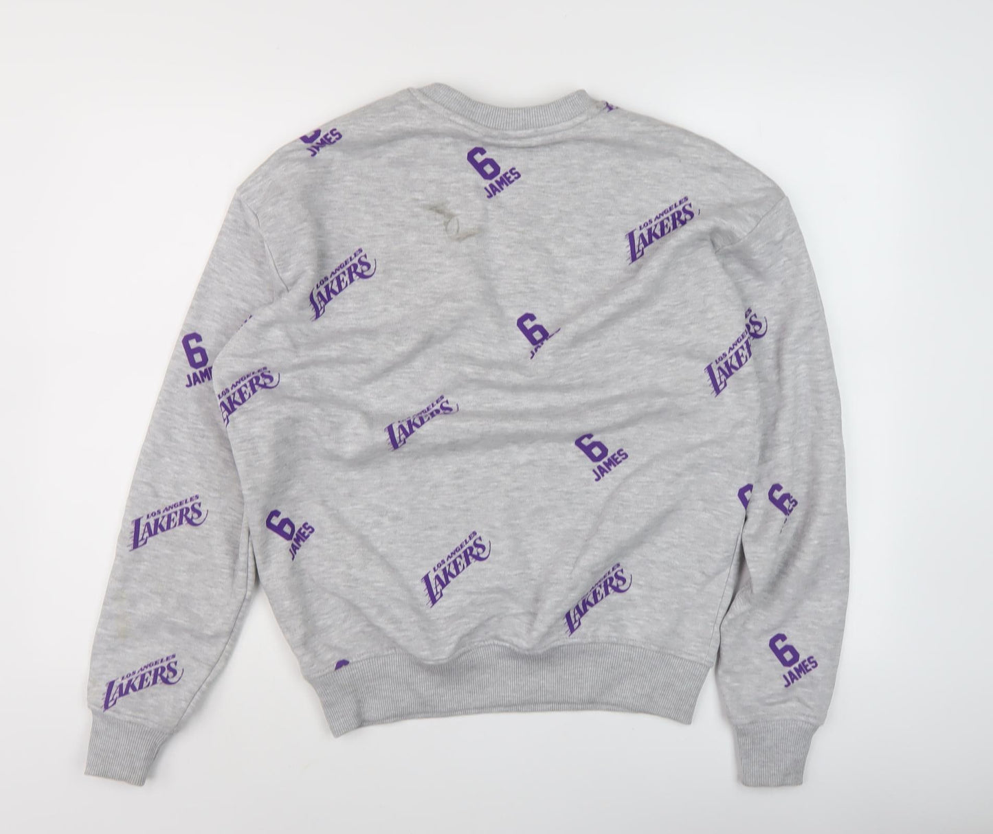 NBA Men's Grey S Lakers Graphic Pullover Sweatshirt