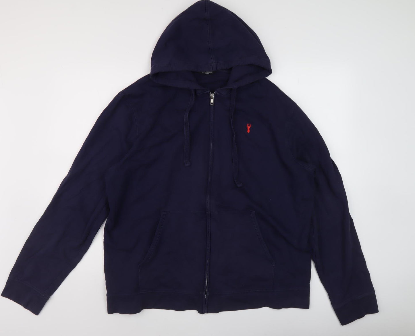 Next Men's Blue 2XL Full Zip Hoodie with Logo