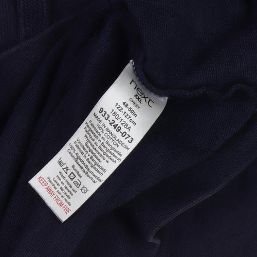 Next Men's Blue 2XL Full Zip Hoodie with Logo