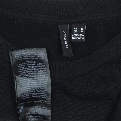 Vero Moda Women's Black Logo Pullover Sweatshirt Medium