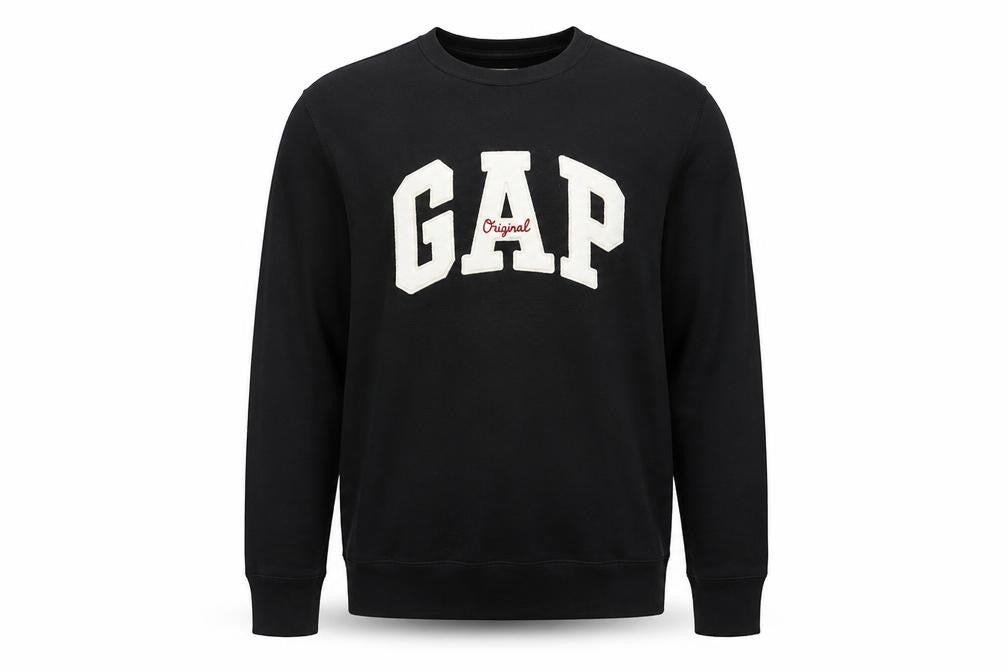 Front view of Gap Men's Black S Pullover Sweatshirt