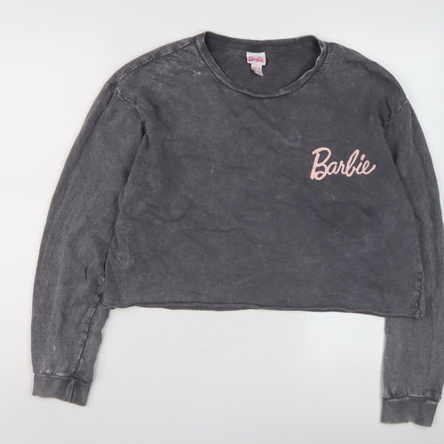 Barbie Womens Grey Sweatshirt Size Small