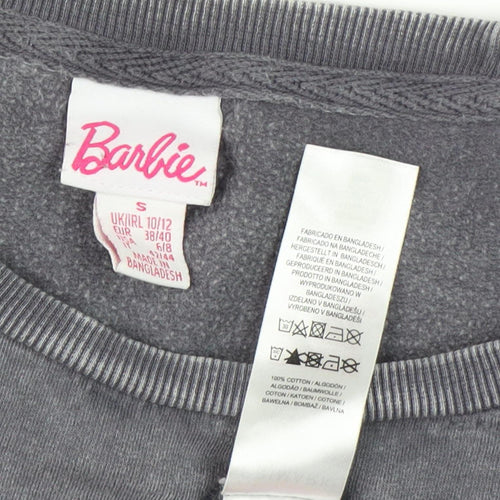 Barbie Womens Grey Sweatshirt Size Small