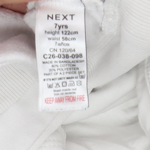Next Boys NASA Hoodie White 7-8 Years Pullover Space Themed