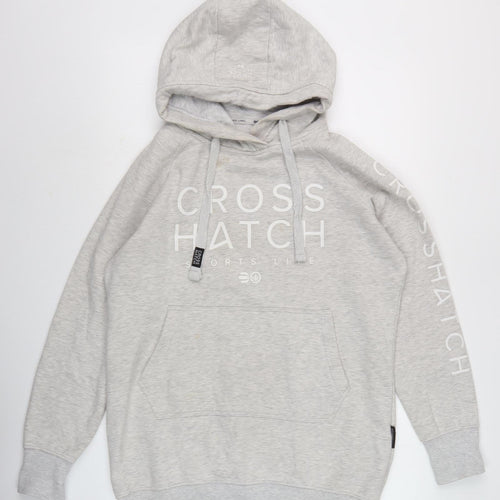 Crosshatch Men's Grey Pullover Hoodie, Large