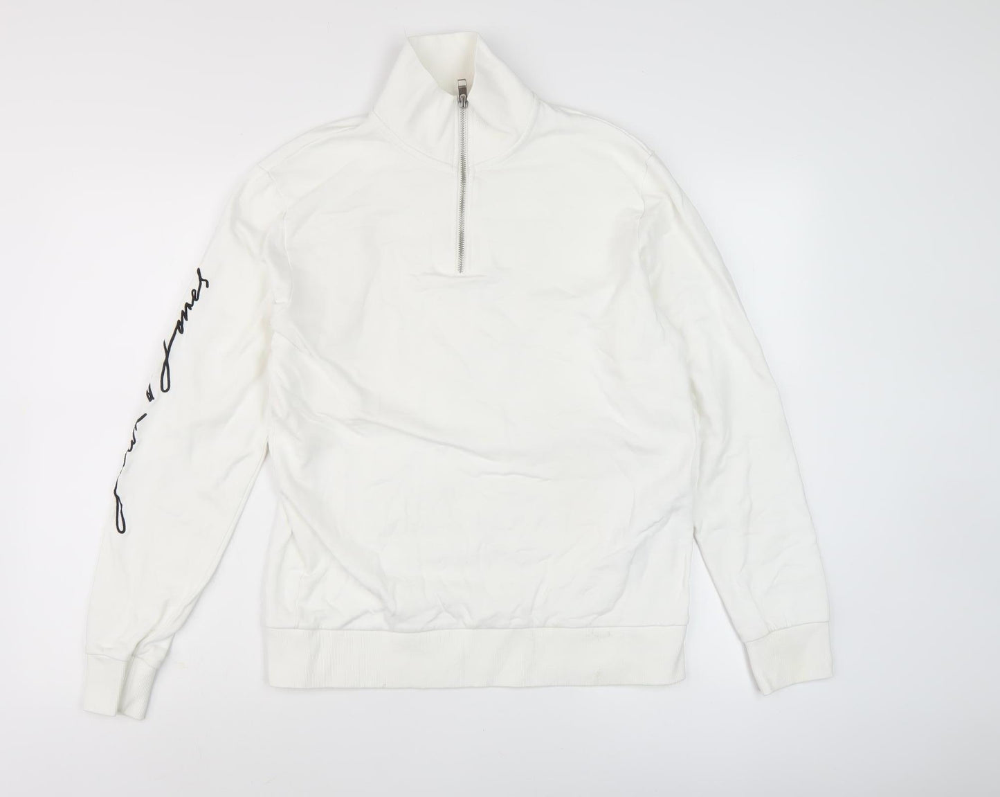 Jack & Jones Men's White Zip Sweatshirt M
