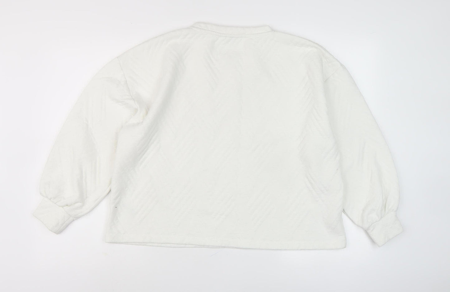 Great Plains Women's White Crew Neck Sweatshirt - Size S