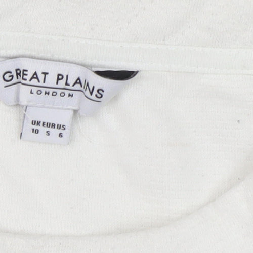 Great Plains Women's White Crew Neck Sweatshirt - Size S