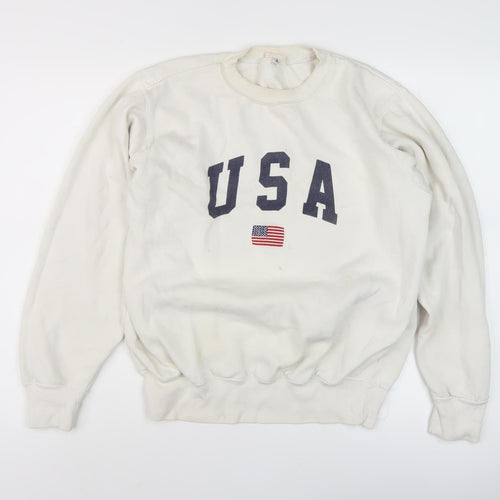 John Galt Women’s USA White Pullover Sweats One Size