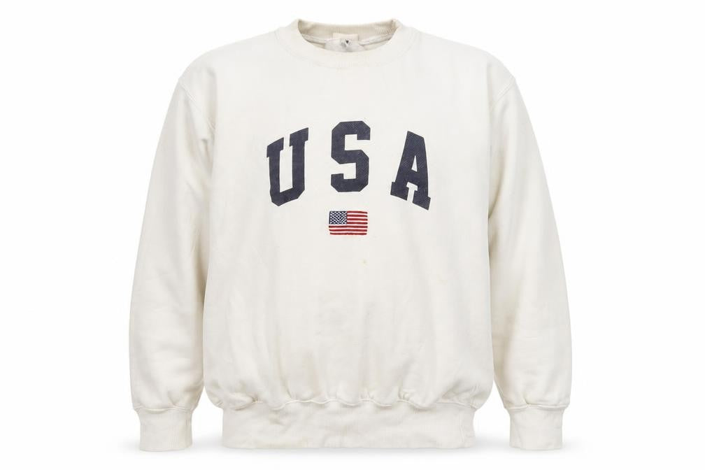 Front view of John Galt Women’s USA White Pullover Sweats One Size