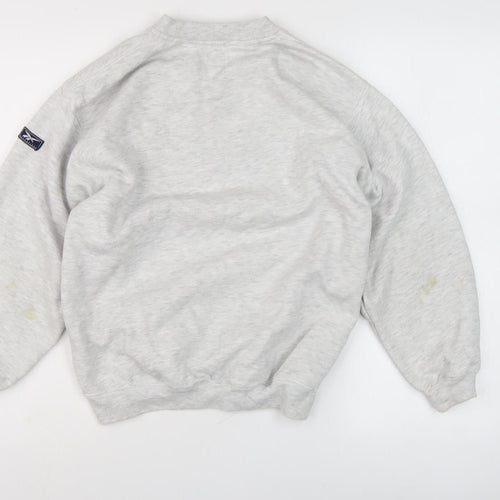 Reebok Men's Grey Pullover Sweatshirt - Logo Design