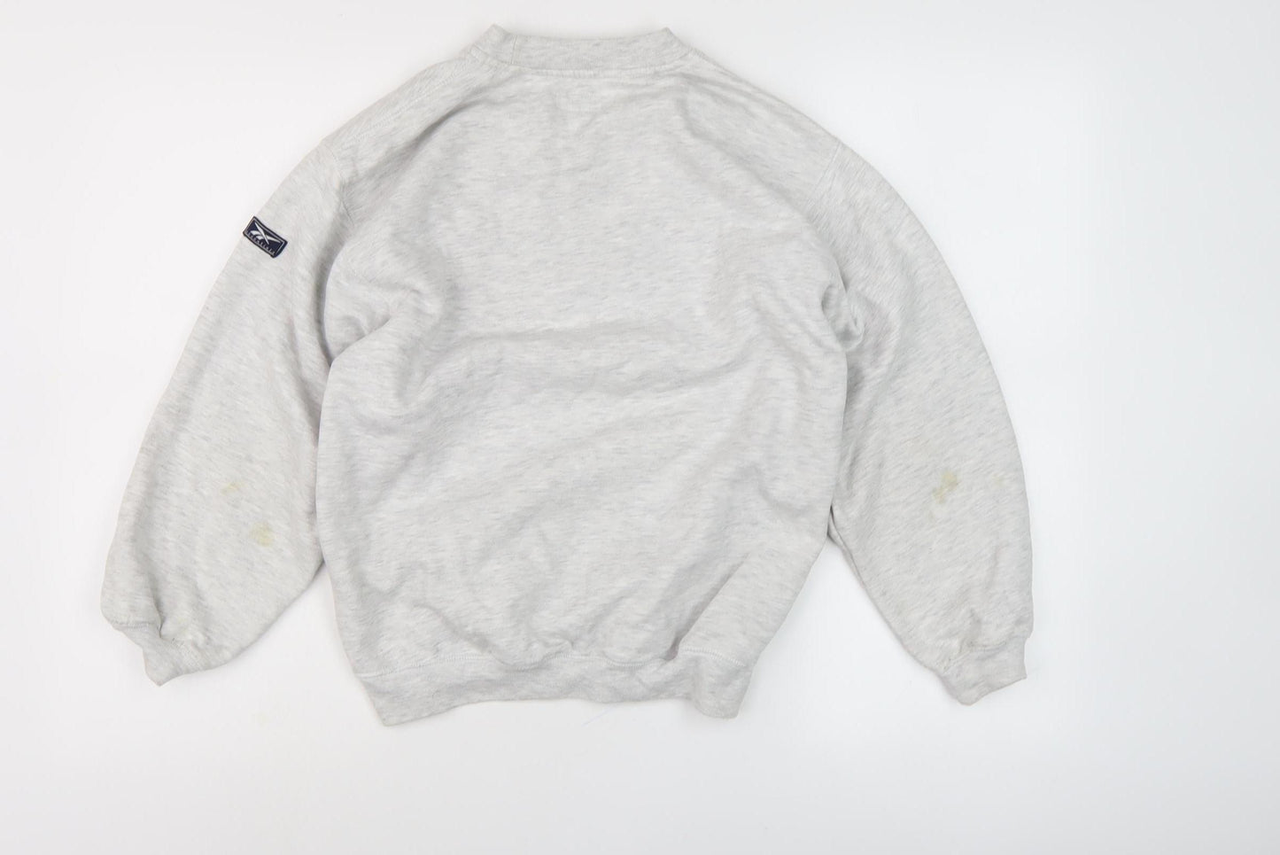 Reebok Men's Grey Pullover Sweatshirt - Logo Design