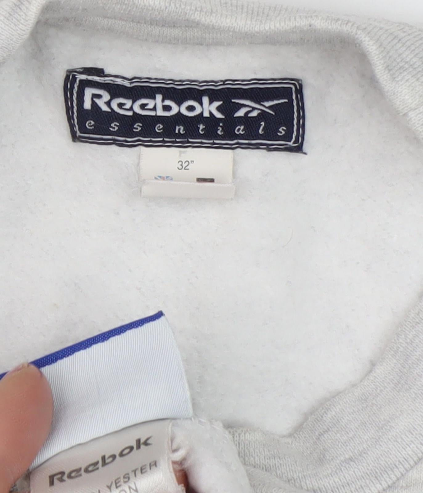 Reebok Men's Grey Pullover Sweatshirt - Logo Design