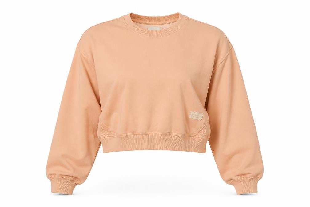 Front view of Pull&Bear Women's Orange S Pullover Sweatshirt