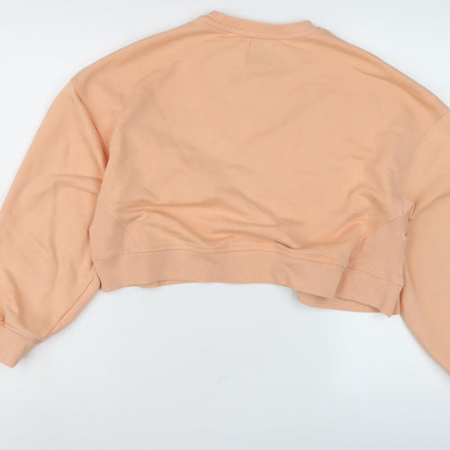 Pull&Bear Women's Orange S Pullover Sweatshirt