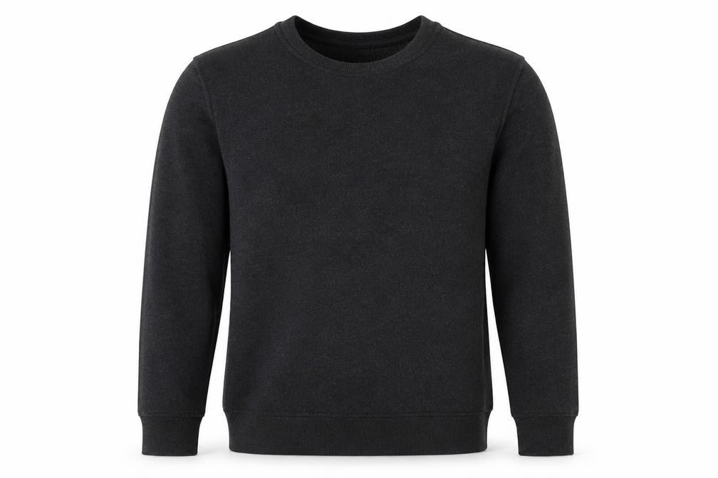 Front view of Amazon Essentials Men's Black Pullover Sweatshirt S