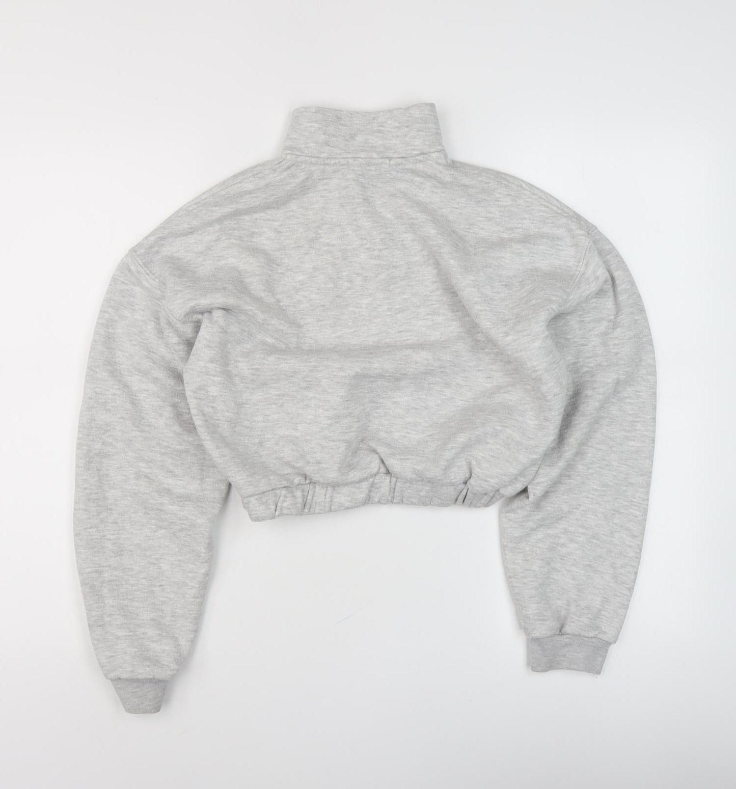 Bershka Women’s Grey 1/4 Zip Sweatshirt Size 8