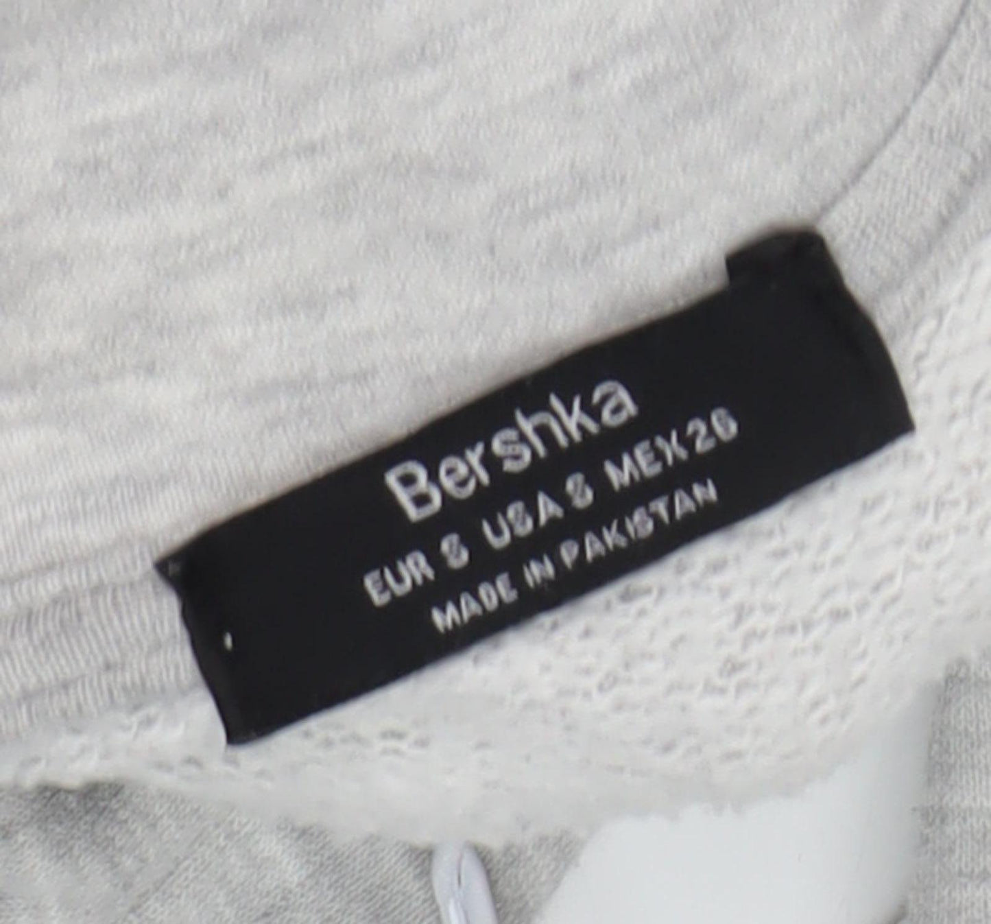 Bershka Women’s Grey 1/4 Zip Sweatshirt Size 8