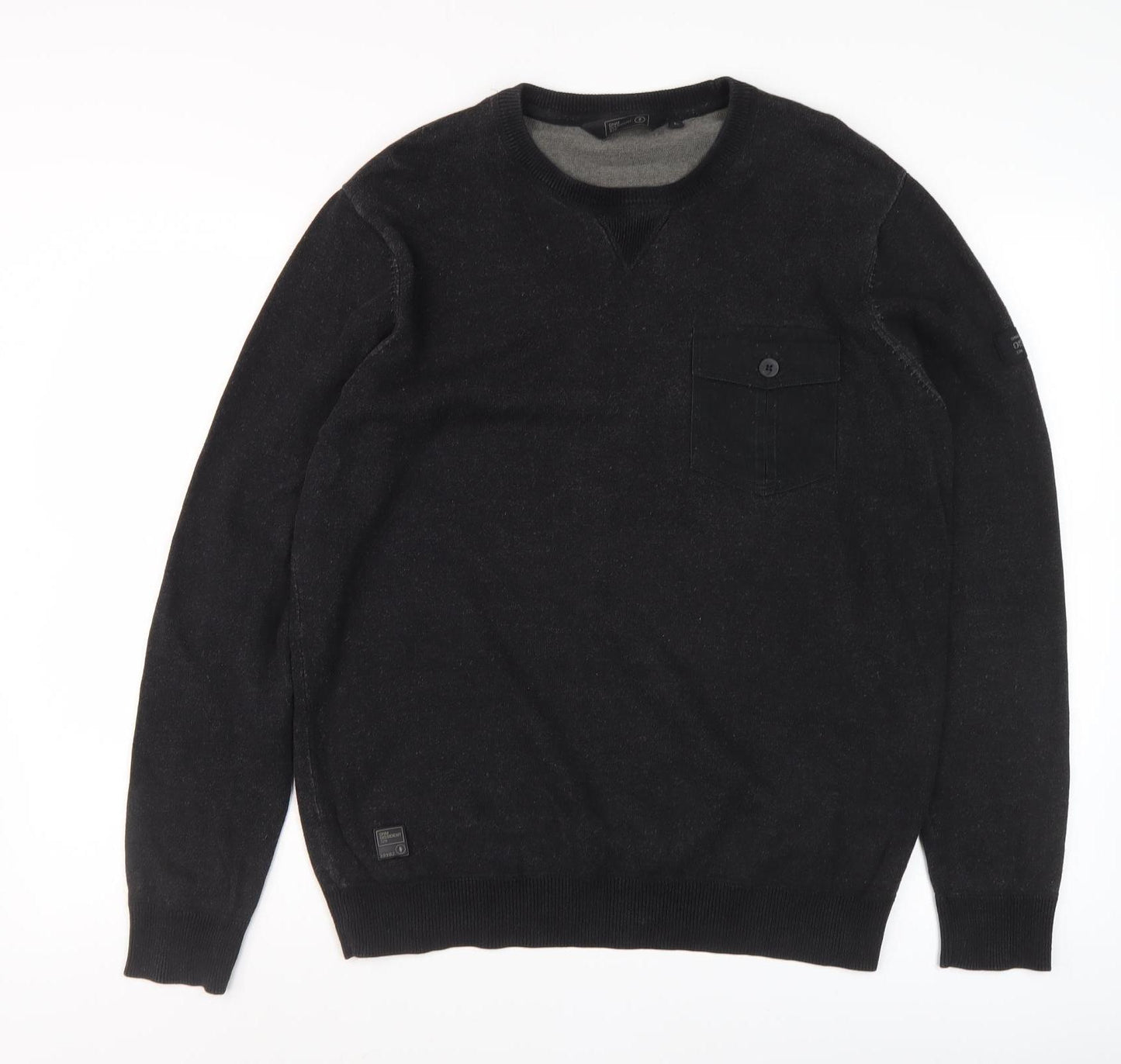 DNM Dissident Men's Black Pullover Sweatshirt L