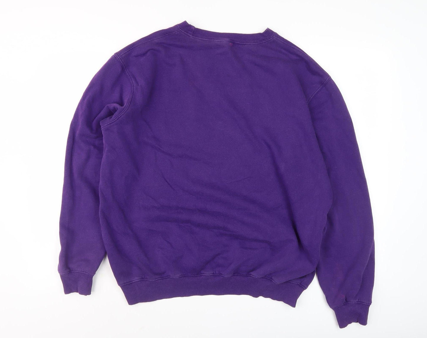Cotton Traders Purple Unisex Adults Sweatshirt Pullover Size L