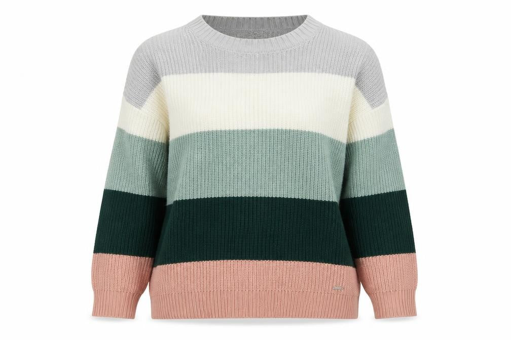 Front view of Hollister Women's Multicoloured Striped jumper S