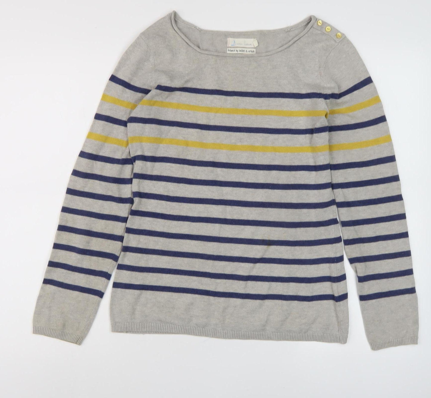 Seasalt Cornwall Women's Grey Pullover Jumper, Size 8