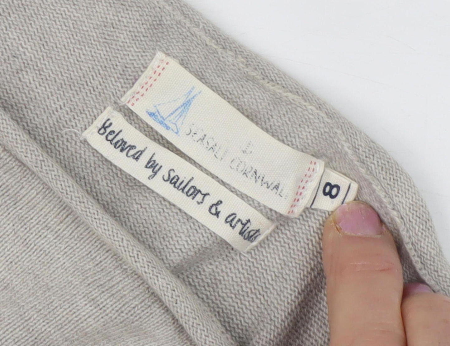 Seasalt Cornwall Women's Grey Pullover Jumper, Size 8