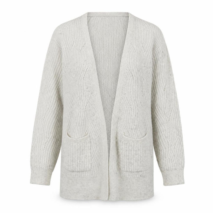 FatFace Women's Ivory Cable-Knit Cardigan Size 6