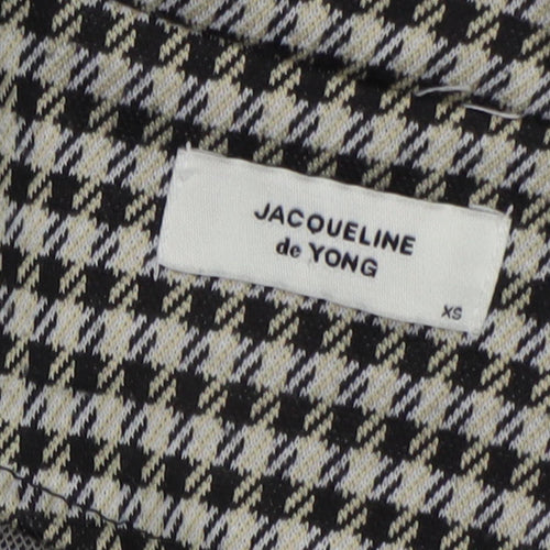 Jacqueline de Yong Women's Black Herringbone Blazer XS