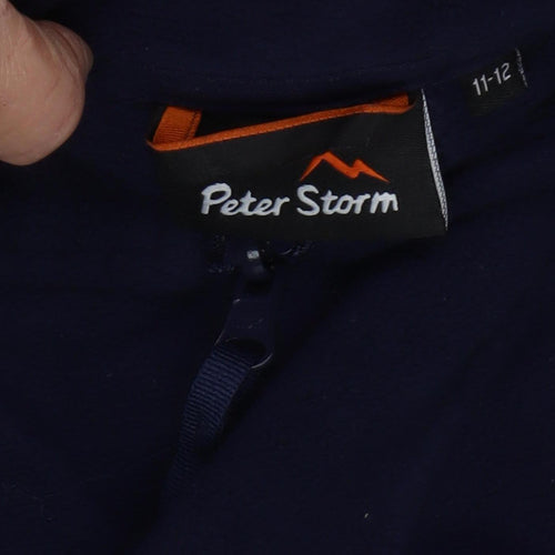 Peter Storm Boys Black Zip Basic Jacket 11-12 Years Outdoor