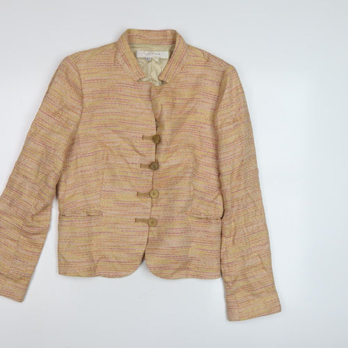 Zara Women's Multicoloured Blazer, Size 12, Cotton Blend