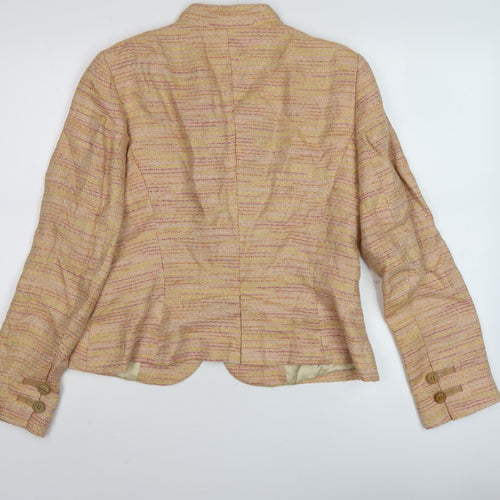 Zara Women's Multicoloured Blazer, Size 12, Cotton Blend