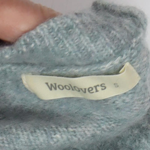 Woolovers Women's Blue Cable-Knit Jumper S