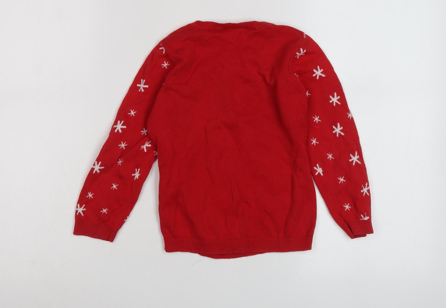 George Girls Red Peppa Pig Jumper 3-4 Years, Winter Cartoon Knit