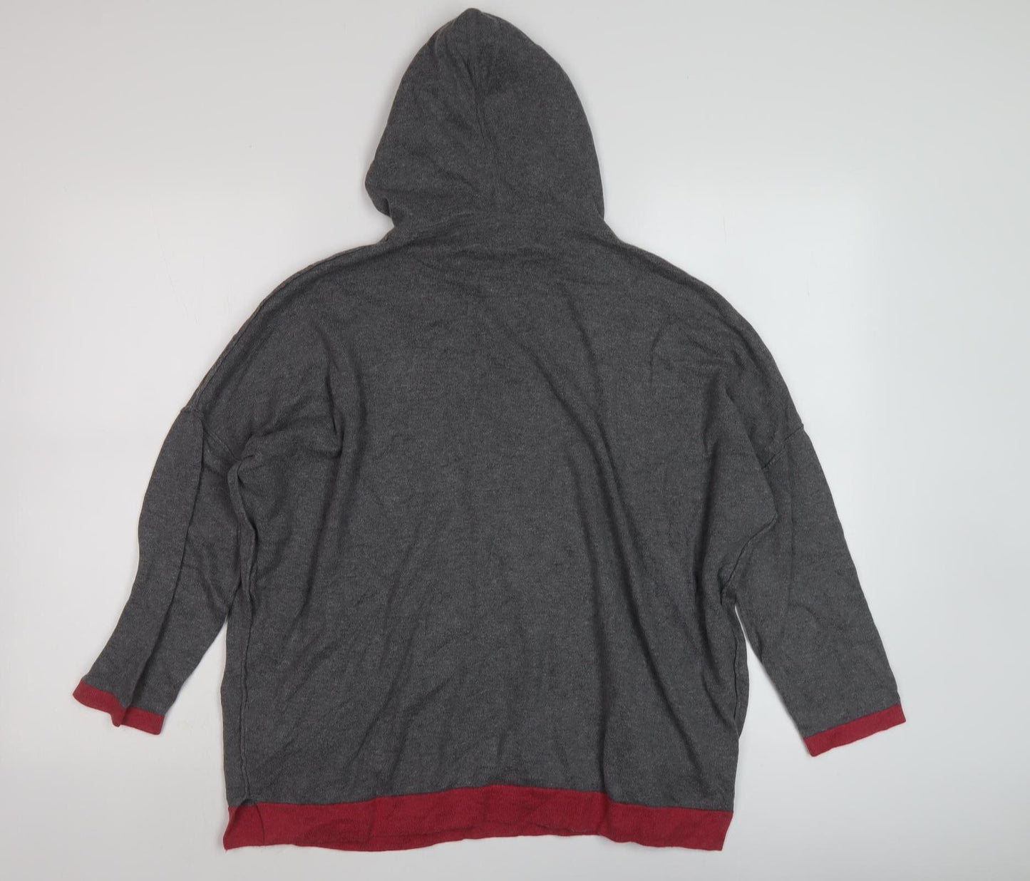 Scott & Scott Women Grey Hooded Knit Jumper Size M