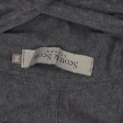 Scott & Scott Women Grey Hooded Knit Jumper Size M