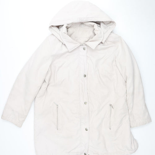 BM Collection Women's Beige L Rain Coat Jacket