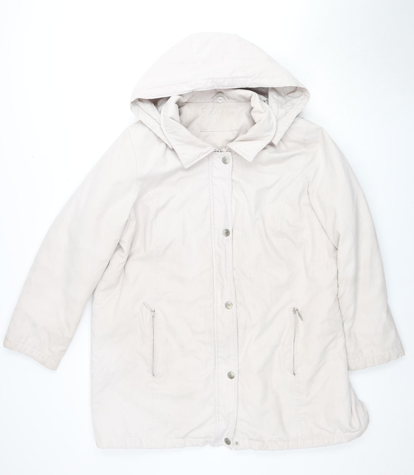 BM Collection Women's Beige L Rain Coat Jacket