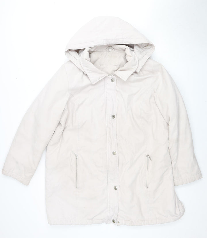 BM Collection Women's Beige L Rain Coat Jacket